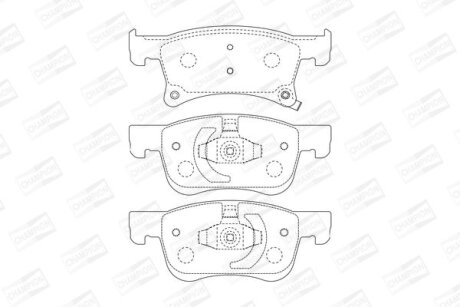 Колодки гальмівні дискові CHAMPION 573657CH (фото 1)