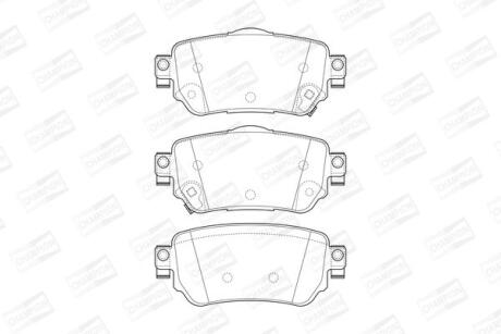 Колодки тормозные дисковые задние Nissan X-Trail III, Qashqai II, Leaf (17-)/ Re CHAMPION 573658CH (фото 1)