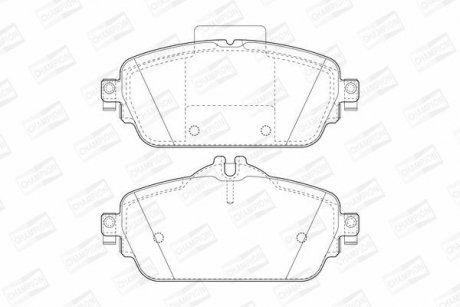 Колодки гальмівні дискові передні MERCEDES-BENZ C-CLASS (W205) 13-, C-CLASS T-Model (S205) 14- CHAMPION 573671CH (фото 1)