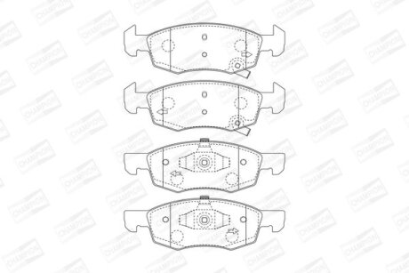 Колодки гальмівні дискові CHAMPION 573672CH (фото 1)