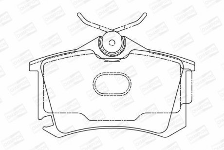 Колодки тормозные дисковые задние AUDI A2 (8Z0) 00-05|SEAT TOLEDO III (5P2) 04-0 CHAMPION 573682CH (фото 1)