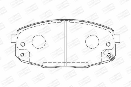 Колодки тормозные дисковые передние HYUNDAI i30 (FD) 07-12, i30 Estate (FD) 07-1 CHAMPION 573730CH (фото 1)