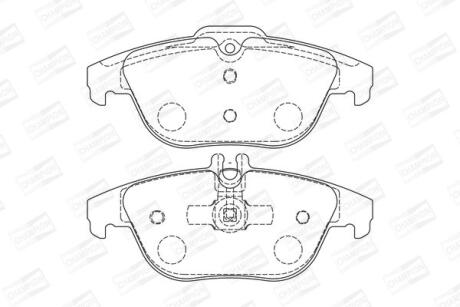 Колодки тормозные дисковые задние MB C-Class (W204), GLK-Class (X204) CHAMPION 573735CH (фото 1)