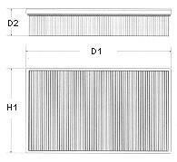 Фільтр повітряний FIAT 500 91-98, Panda 03-12, CINQUECENTO 91-99 0.9i CHAMPION U521