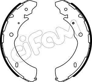 ISUZU Комплект барабанних колодок D-MAX I (TFR, TFS) 3.0 DiTD (TFR85_) 07-12, CHEVROLET COLORADO Crew Cab Pickup 2.9 4WD 06-12, MAZDA BT-50 III Пікап 3.0 (TFR40JPR, TFR40JDR) 20- CIFAM 153-572 (фото 1)