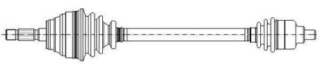 RENAULT Полуось прав.с ABS L=746mm 23/23 зуб. MEGANE I (BA0/1_) 1.8 01-03, MEGANE I Classic (LA0/1_) 2.0 i 99-03, SCENIC I вэн (JA0/1_, FA0_) 2.0 99-03 CIFAM 655-595 (фото 1)