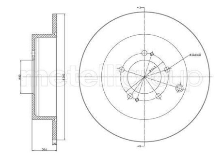 Гальмівний диск задн. C4/C-Crosser/4008/4007/ASX/Lancer/Outlander04- CIFAM 800-1332C