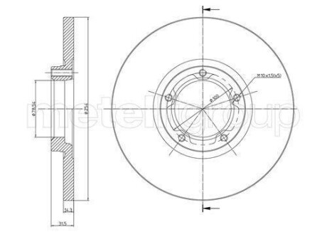 Гальмівний диск пер. Fiesta/Fiesta/Focus/Fiesta/Focus/Fiesta/Transit/Sierra 85- CIFAM 800-163