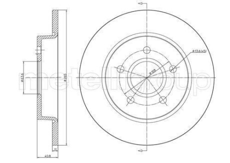 Гальмівний диск зад. Focus II 04-/C-MAX 07- (265x11) CIFAM 800-688C