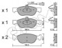 Гальмівні колодки перед. Fiat Bravo/Marea 96-02 (ATE) (156,3x52,6x17,6) 822-082-0