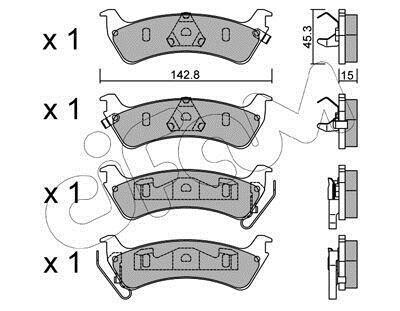 JEEP Тормозные колодки задние Grand Cherokee CIFAM 822-527-0