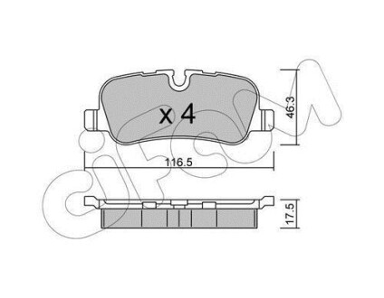 Гальмівні колодки discovery/range rover III/sport 2.7 - 5.002- CIFAM 822-694-0 (фото 1)