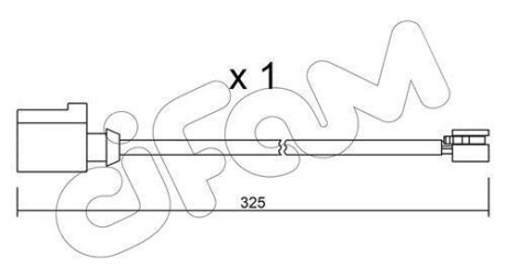 VW датчик зносу передніх гальмівних колодок Touareg 3.0/4.2 10- CIFAM SU.271 (фото 1)