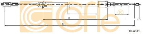 Трос ручника COFLE 10.4611