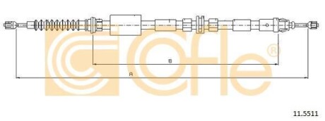 Трос ручника COFLE 11.5511
