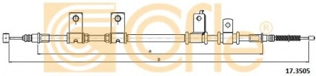 Трос ручника COFLE 17.3505 (фото 1)