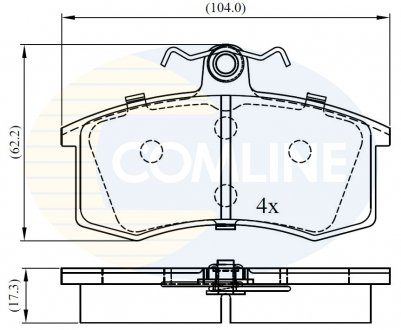 - Гальмівні колодки до дисків Comline CBP0173 (фото 1)