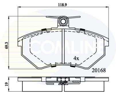 - Гальмівні колодки до дисків Comline CBP0511 (фото 1)