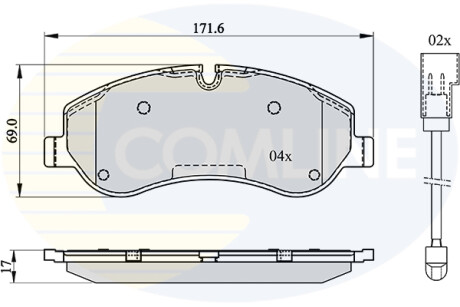 - Гальмівні колодки до дисків Comline CBP22142 (фото 1)