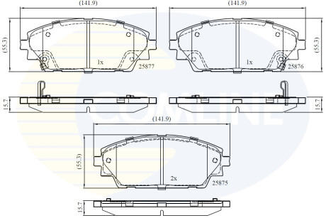 - Гальмівні колодки до дисків Comline CBP32242 (фото 1)
