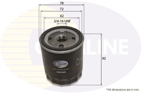 Фильтр масла Comline EOF023 (фото 1)