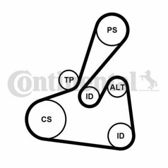 Комплект (ремінь+ролики) Contitech 6PK1502EXTRAK2 (фото 1)