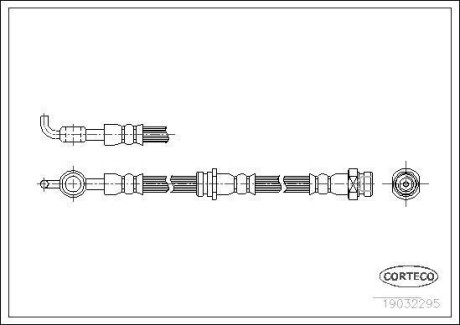 Гальмівний шланг Mazda 626 III 87-92 F R CORTECO 19032295