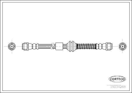 Гальмівний шланг Audi Q7 03.06-,VOLKSWAGEN Touareg (7LA,7L6, 7L7) 10.02- F L&R CORTECO 19034269