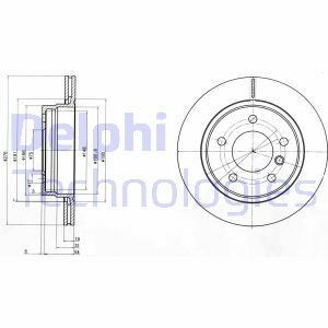 Диск гальмівний BMW 3(E46,E36) "R D=276mm "91-05 Delphi BG3041C