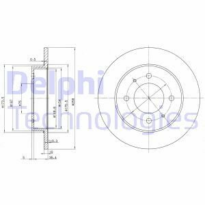 MITSUBISHI Диск тормозной передн. L300/400,Space Gear Delphi BG3070