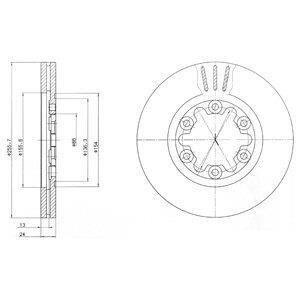 Гальмівний диск Delphi BG3559