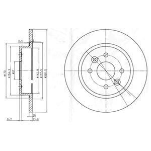 KIA Диск тормозной задний Shuma 1.5/1.8 97- Delphi BG3804