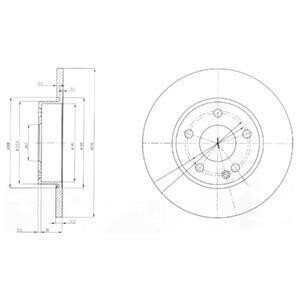 DB диск гальмівний передн.A-class W169 04- Delphi BG3840 (фото 1)