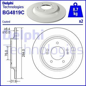 Гальмівний диск Delphi BG4819C