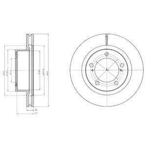 TOYOTA Диск торм.передн.Land Cruiser,Lexus LX570 08- Delphi BG9067 (фото 1)