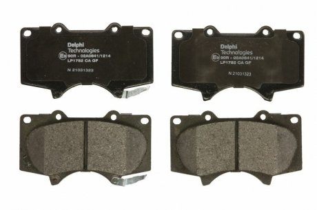 Гальмівні колодки дискові TOYOTA Land Cruiser "F "03>> Delphi LP1782 (фото 1)
