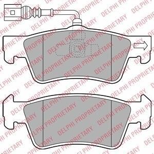 Гальмівні колодки дискові VW Touareg/Transporter/Multivan &quot;R &quot;03&gt;&gt; Delphi LP2086 (фото 1)