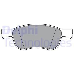 Комплект гальмівних колодок передн, FORD FIESTA VII, TOURNEO COURIER V769, TRANSIT COURIER V769/MINIVAN 1.0-1.5D 05.17- Delphi LP3365