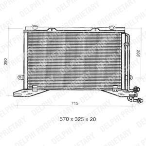 Радіатор кондиціонера MERCEDES-BENZ E-CLASS (S210) 00-03,E-CLASS (S210) 96-03,E-CLASS (W210) 95-02, Delphi TSP0225330 (фото 1)