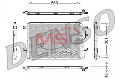 Радіатор кондиціоіонера AUDI A4 (8E2, B6) 00-04, A4 (8EC, B7) 04-08, A4 (8K2, B8) 07-, A4 Allroad (8KH, DENSO DCN02004