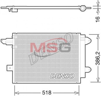 Радіатор кондиціоіонера AUDI A4 (8E2, B6) 00-04, A4 (8EC, B7) 04-08, A4 Avant (8E5, B6) 01-04, A4 Avant DENSO DCN02005