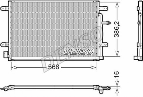 Радіатор кондиціоіонера AUDI A4 (8EC, B7) 04-08, A4 (8K2, B8) 08-15, A4 Avant (8ED, B7) 04-08, A4 кабрі DENSO DCN02038