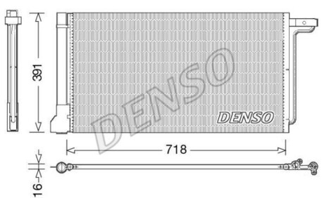 Радиатор кондиционера FORD C-MAX II 10-, FOCUS III 11-, FOCUS III Turnier 11-, FOCUS III седан 11- DENSO DCN10028 (фото 1)