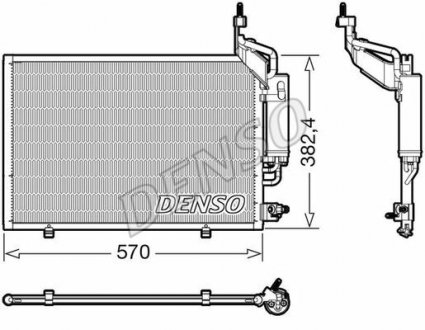 Конденсатор кондицiонера FORD Fiesta VI 1.0 2008 - DENSO DCN10050 (фото 1)