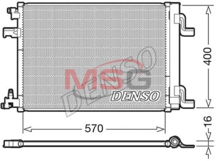 Радіатор кондиціоіонера OPEL ASTRA J 09-15, ASTRA J Sports Tourer 10-15, ASTRA J седан 12-15, ASTRA Spo DENSO DCN20001