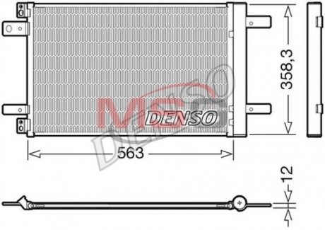 Радиатор кондиционера CITROEN BERLINGO (K9) 18-, BERLINGO (K9) 18-, BERLINGO (B9) 16- DENSO DCN21032