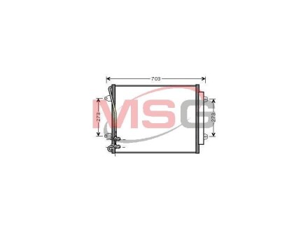 Радиатор кондиционера VW CC (358) 11-, CC (358) 11-16, PASSAT (3C2) 05-10, PASSAT (362) 10- DENSO DCN32012 (фото 1)