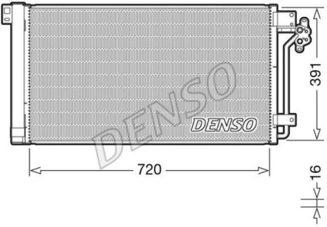 Радиатор кондиционера VW MULTIVAN V (7HM, 7HN, 7HF, 7EF, 7EM, 7EN) 03-09 DENSO DCN32020 (фото 1)