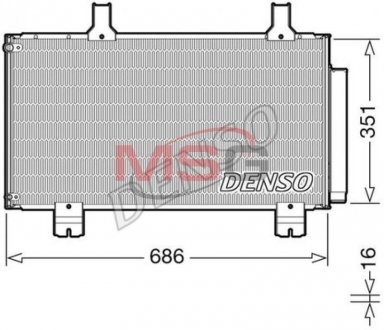 Конденсатор кондицiонера HONDA Accord VIII "08>> DENSO DCN40028