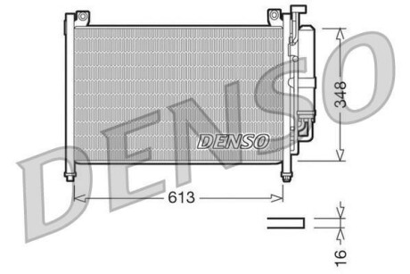 Радіатор кондиціоіонера MAZDA 2 (DE) 07- DENSO DCN44002